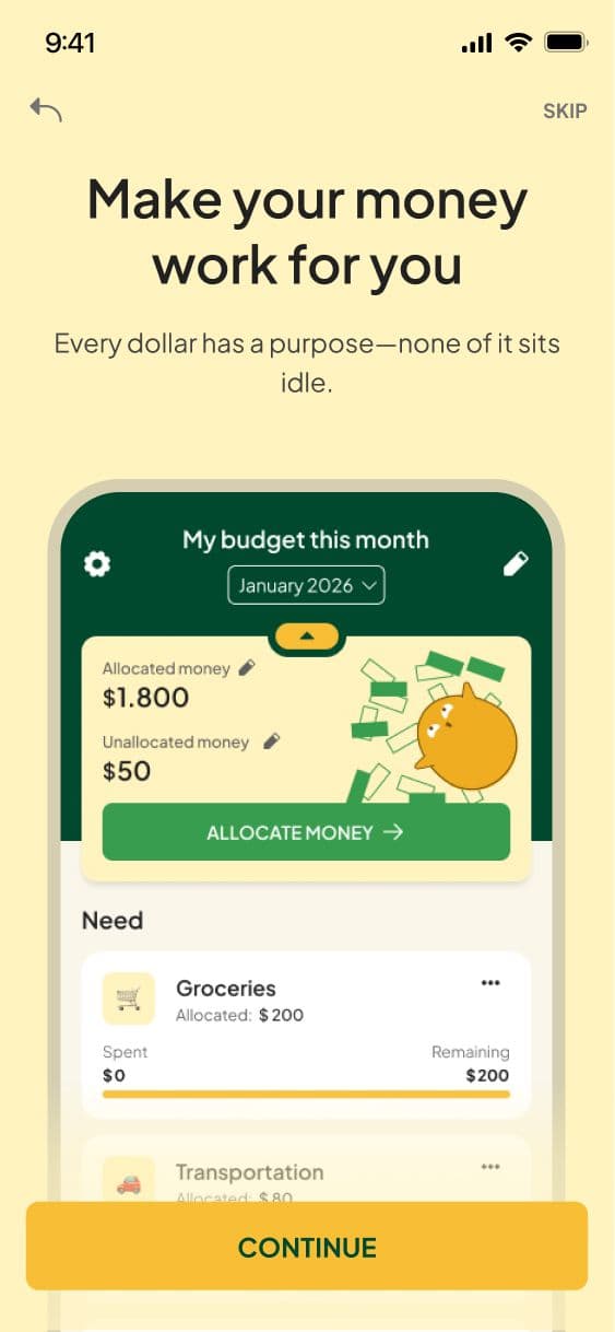 Repenser l'onboarding d'une méthode de budget complexe solution screen 4