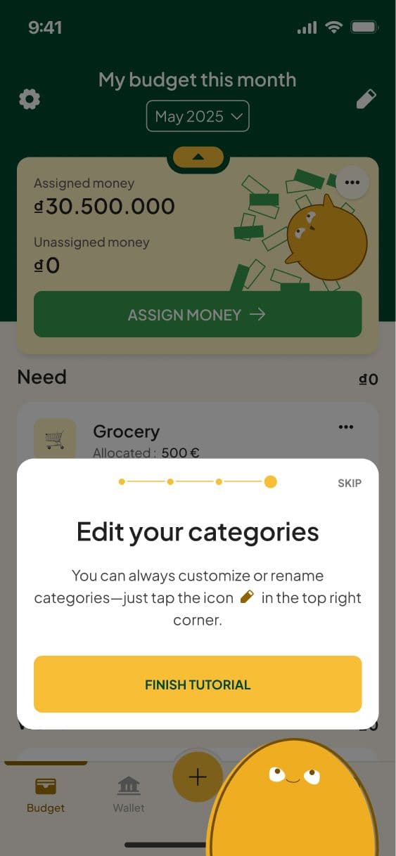 Repenser l'onboarding d'une méthode de budget complexe solution screen 17