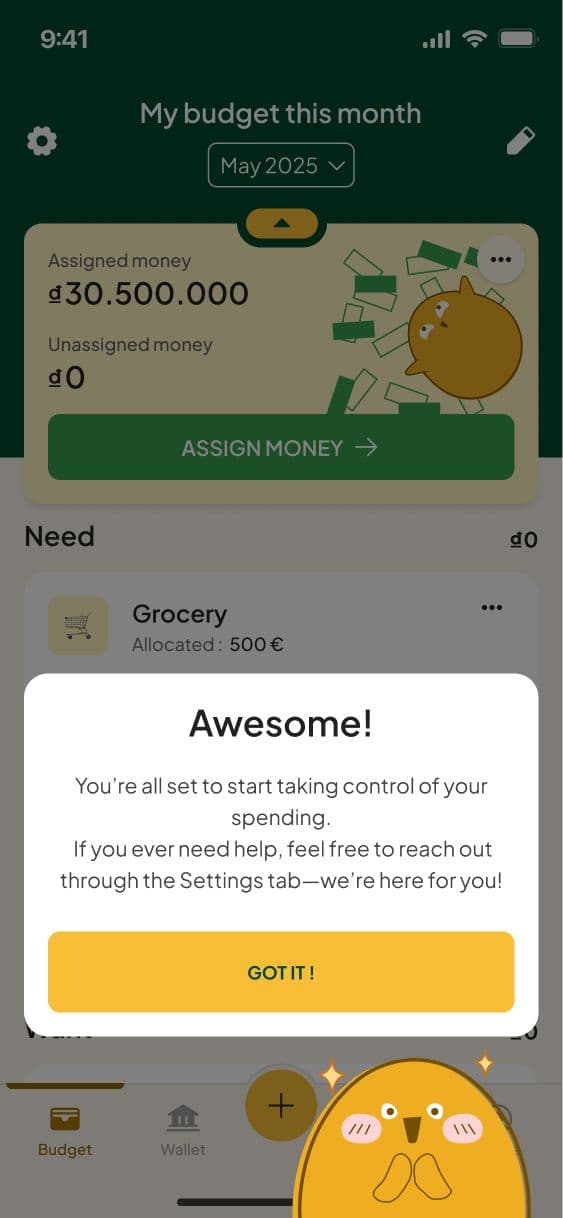 Repenser l'onboarding d'une méthode de budget complexe solution screen 18